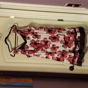 Black white pink dress Jones Studio 22W